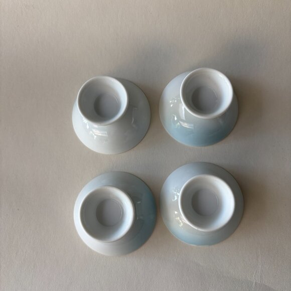 Set of 4- Vintage Sake Cups with Hand Painted Iris - Picture 9 of 9